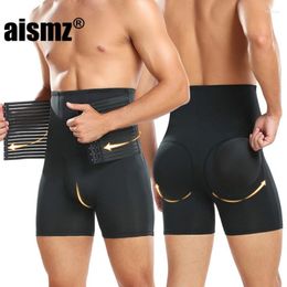 Men's Body Shapers Aismz Shaperwear BuLifter Seamless Men High Waist Slimming Panty Tummy Control Knickers Pant Briefs Shaper