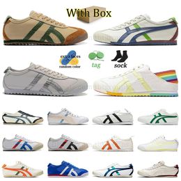 Luxury With Box Running Shoes Lifestyle Trainers Yellow Black Canvas Parchment Beige Tiger Mexico 66 Lace-up Onitsukass Outdoor Shoe Brown Vintage Tigers Sneakers