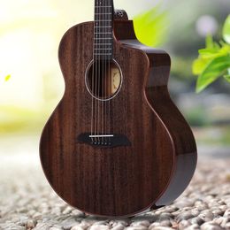 41 Inches Beginner Grade Premium Guitar A-level Mahogany Body Daddario String Acoustic Guitar Country Ballad Love Storey