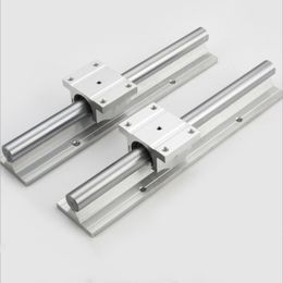 2pcs SBR20 Roller Guide Rail 200-1500mm 4pcs SBR20UU Bearing Blocks for 20mm Roller Rails PLC CNC Industrial Automatic Machine