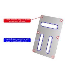 6 Holes 3 Slots Electric Guitar Back Plate Tremolo Spring Cavity Backplate Circuit Wiring Protective Rear Cover Guitar Accessory