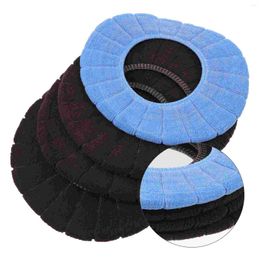 Toilet Seat Covers 4 Pcs Mat Black Pads Washable Mats Soft Cushions Durable Acrylic Bathroom Supplies Travel Traveling