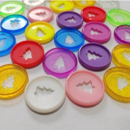 Spines 55PCS Mushroom Hole Notebook Looseleaf Clasp Plastic Ring Disc Christmas Tree 24mm DIY 360 Degree Rotation Work Study Binding