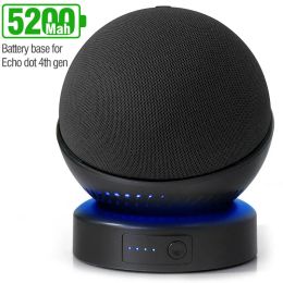 Chargers Echo Dot 4th/5th Gen Battery Base Portable Wireless Charger Mobile Alexa Smart Speasker Battery Base for Echo Dot 4th/5th