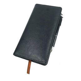 Notebooks A6 Pocket Leather Notebook Agenda 2024 Day Weekly Planner Self filled Date Small Note Book With Pen Student Office Stationery