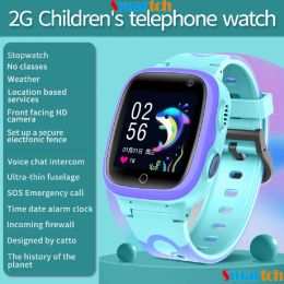 Watches Children Smart Watch IP67 Waterproof SOS Phone Watch Smartwatch Kid With Sim Card HD Camera GSM Gift LBS Weather For IOS Android