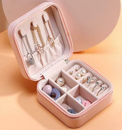 Jewellery Box Portable Travel Storage Boxes Organiser PU Leather Display Case Necklace Earrings Ring Jewelries Holder Gift YL164F2342934