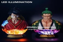 Anime One Piece Figure One Piece Roronoa Zoro Luffy Bust PVC Action Figure Toys 10086185047