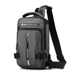 Multifunction Men Chest Shoulder Bag Waterproof Travel Backpack Messenger Pack For Male Crossbody Cross Body Sling Bags 240407