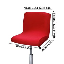 Stretch Bar Stool Chair Cover Elastic Low Back Seat Case Protector Office Chair Slipover Rotating Lift Chair Cover For Home Deco