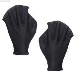 Diving Accessories Aquatic Fit swimming gloves Webbed swimming gloves warm hand paddles with thick blades Y240410
