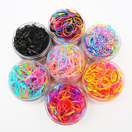 With a box Hair Bands Small Hair Ties Baby Girls Highly Elastic Rubber Band Ponytail Holder Scrunchie Hairband Hair Accessories