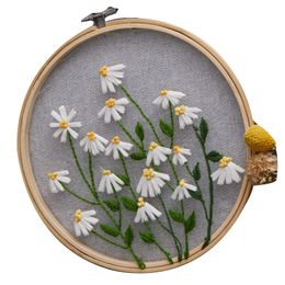 DIY Embroidery Kit With Instructions For Starter Home DIY Embroidery 1 Set Thread With Embroidery Hoops Home Decoration