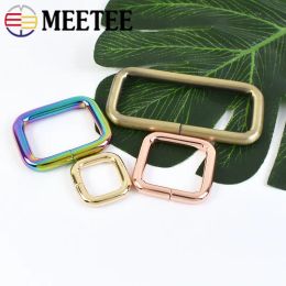10Pcs Meetee 13-50mm Rectangle Ring Metal Buckles Dog Collar Leather Buckle Handbag Strap Clip Adjuster Hardware Accessories