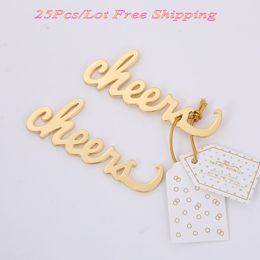 (25 Pieces/lot) Gold Wedding decorations of Cheers Antique Bottle Opener Wedding souvenirs for Event and party favors for guests