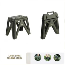 Japanese-style Portable Outdoor Folding Stool Camping Fishing Chair High Load-bearing Reinforced PP Plastic Triangle Stool 240329