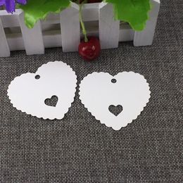 200pcs /lot Heart Shaped Paper Card Valentines / Wedding/ Wish Tree Tags/party decorate