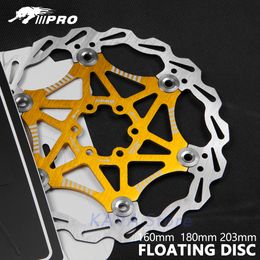 IIIPRO Bike Disc Brake Rotors Ultralight Floating Disc Pads 160mm 180mm 203mm 6/7/8 inches for MTB Bicycle parts component