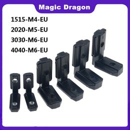 10pcs/Pack 2020 Black L Shape Interior Corner Connector Joint Bracket with screws for 1515 2020 3030 4040 EU Aluminium Profile