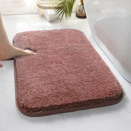 Carpets High Plush Encryption Thickens The Carpet Of Floor Mat Warm Bedroom Water-absorbing Antiskid Footrest Use Gray22