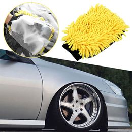 Microfiber Car Wash Gloves Washable Chenille Gloves Cleaning Car Detailing Towel Accessories Thick Car Brush Tools Auto Cle T2e7