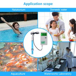 Yieryi Portable PH-3012 PH Metre LCD Display Water Quality Acidity Tester Monitor for Aquarium Pool Biology Chemical With Plug