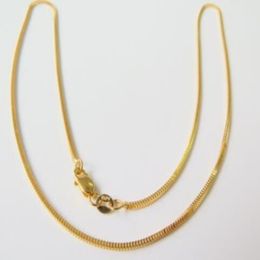 17 7inches 18K Solid Yellow Gold Chain Necklace Men&Women Milan Chain 2 7-3g234e