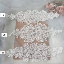 Wholesale price 1pcs/lot Wedding Black Off White Hot Luxury Beaded Lace Applique DIY Wedding Hair Veil/Waist Accessories