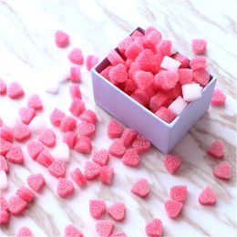 100pc/bag Pink Mini Heart Love Beads Foam Strip Slime Gift Box Fluffy Slime Filler Sludge Clay Packing Wedding Flower Box Filler