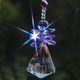 1PCS 30mm 40mm Hanging Chakra Crystal Handmade Angel Crystal Ball Suncatcher Pendant Window Ornament