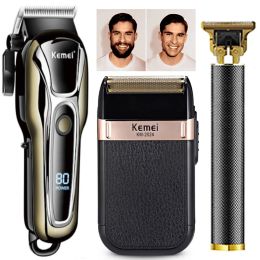 Trimmers Kemei Clipper Rechargeable Electric Hair Cutting Machine Professional Barber Trimmer Electr Shaver Cordless Finishing Blade