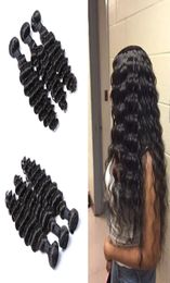 8A New Arrival Malaysian Virgin Hair Deep Wave 100 Curly Weave Human Hair Bundles Factory Unprocessed 1B Natural Color 1088193