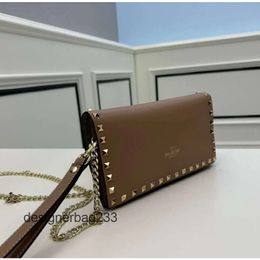 Purse Designer Bag Bags Baguette Metal Rivet Evening Stud Handbag Square Classic Chain Single Shoulder Crossbody Womens Flip Cowhide Handbag R4WX