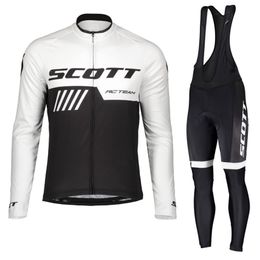 SCOTT Team cycling Jersey bib pants Suit men long sleeve mtb bicycle Outfits road bike clothing High Quality outdoor sportswear Y2297A