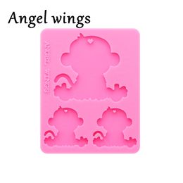 DY0121 Kangaroos/Dogs/Pigs/Turtles/Ducks/Bears/Goats Mom and Baby Silicone Resin Casting Molds, Family Series Keychain Mould
