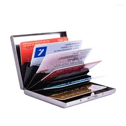 Storage Bags Six-Card Business Stainless Steel Fold Bank Member Vip Passport Box Anti-Theft Swipe Rfid Card Bag Drawing