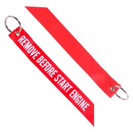 Remove Before Flight Streamer Key Chain Chaveiro Red Keychain Remove Before Start Engine Motorcycle Streamer Key Ring Jewellery