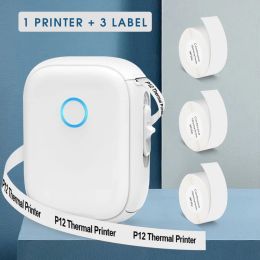 Printers P12 Inkless Label Printer Similar to P15 Mini Printer D30 Thermal Label Printer Waterproof Self Adhesive Continuous Stickers