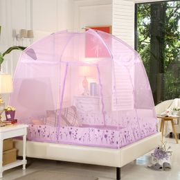 Yurt Mosquito Net 1.8m Bed Double Home 1.5m Student Dormitory 1.2 M Bed Zipper Three-door Anti-fall Curtains Home Supplies