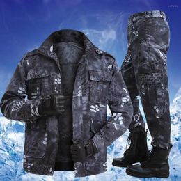 Men's Tracksuits Camouflage Outdoor Rushing Jacket Suit Sweat Absorption Zipper Military Mountaineering Pants Working Set