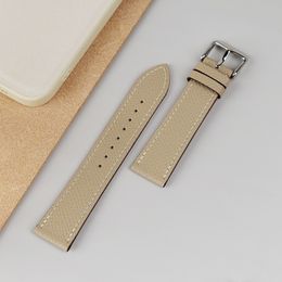 FUYIJIA 16MM~22MM Epsom Cowhide Watchbands Master Handmade Custom Brand Watch Substitute Strap Pin Buckle Genuine Leather Belt