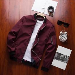 Men's Jackets Spring Black Bomber Jacket Men Streetwear Hip Hop Slim Fit Pilot Coat Fashion Big Size