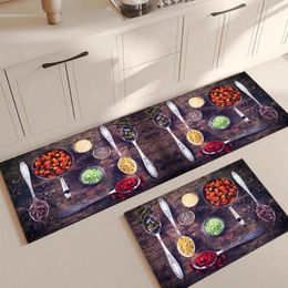 Carpets Kitchen Floor Mat Household Two-Piece Carpet Fashion American Style Long Strip Non-Slip Modern Home Decoration