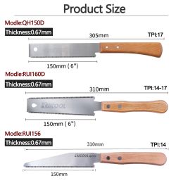 Double Edged Japanese Saw Small Ryoba Pull Saw SK5 Flexible Fine Tooth Flush Cut Trim Saw Fast Cutting Woodworking Tools