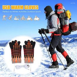 Blankets Winter Thermal Warm Gloves USB Rechargeable Touch-screen Knitting Wool Hand Warmer For Women Kids Hunting Camping Blanket