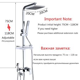 OXG Black/Chrome Shower Faucets Bathroom Shower Mixer Shower Faucet Bidet Faucet Rainfall shower set Shower Spray Mixer Crane