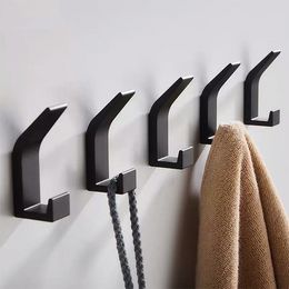 Double Hook Black White Towel Hook for Bathroom Clothes Hook Bedroom Robe Hook for Livingroom Kitchen Accessories Nordic Hook