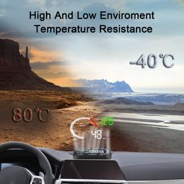 OBD2 HUD Car Head Up Display 4" X6 5.5" A8 Data Diagnostic Tool Voltage Alarm LED Windshield Projector Speed Fuel Warning