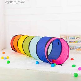 Toy Tents Foldable Rainbow Childrens Tent Crawling Tunnel Play House Indoor Toy Tube Baby Crawling Games Tent Kids Little House Tipi Tent L410