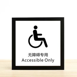 High-end 3D Door Plates Acrylic Wall Sticker Signage Hotel Public Places Warning Plaque WC Signs Office Toilet House Number